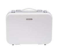 OUKANING Mallette de maquillage professionnelle avec éclairage, 88 LED, 3 couleurs à intensité variable et double miroir 4K, grande capacité, pour voyage, cadeau pour femme, Blanc., 34*12*24cm