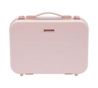 OUKANING Mallette de maquillage professionnelle avec éclairage, 88 LED, 3 couleurs à intensité variable et double miroir 4K, grande capacité, pour voyage, cadeau pour femme, Rose, 34*12*24cm, Moderne