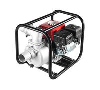 OUKANING Pompe à eau à essence 7,5 HP, hauteur de refoulement 30 m, raccord de 2-3 pouces, moteur de pompe de jardin 4 temps, portable pour irrigation, drainage, agriculture et pompiers (type B : 7,5