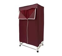 OUKANING Sèche-linge pliable électrique 1500 W, 45 dB, silencieux, avec télécommande et minuterie, IPX1, capacité de charge de 30 kg, chauffage PTC (écran tactile, bordeaux)