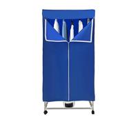 OUKANING Sèche-linge pliable électrique, 1500 W, 45 dB, silencieux, portable, avec télécommande et minuterie, IPX1, capacité de charge de 30 kg, chauffage PTC (écran tactile, bleu)