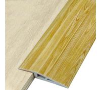OUKEJNM Bande de séparation de sol en vinyle auto-adhésive Réducteur de bord de porte stratifié Hauteur inférieure à 1,9 cm Motif grain de bois (C,11-15 mm)