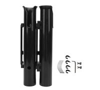 OUKENS 2 Tube Fishing Rod Holder for Motorcycle Bike Trailer Heavy Duty Plastic Mounting Bracket with Adjustable Clamps for Secure Rod Transport