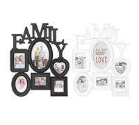 OUKENS 2Pcs Photo Frame Family Picture Collection Desktop Display Wall Hanging Decoration Ornament