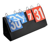 OUKENS Compteur de Score, Multifonctionnel Tableau de Bord de Flip Portable à 4 Chiffres, Tableau de Scoreboard Compteur Manuel pour Compétition Sportive Tennis de Table Volley-Ball Tennis