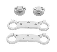 OUKENS Dispositif de Direction d'amortisseur, Pince de Plaque inférieure supérieure Avant poignée de Colonne Montante pour Mini-Moto 47-49cc