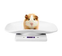 OUKENS Échelle numérique pour animaux de compagnie, 29x20cm 10 kg/1g Échelle de poids numérique pour petits animaux de compagnie pour chats Chiens Outil de mesure Balance de cuisine électronique