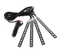 OUKENS Lumière d'atmosphère, 12V 4x 12SMD Intérieur de voiture RGB LED Strip Lights Remote Control(Bleu)