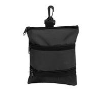 OUKENS Sac à main pour tee de golf, 20,3 x 16,8 cm, sac à main portable avec fermeture éclair, sac à main avec clip pour homme et femme (noir)