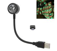 OUKENS USB Star Night Light, LED Commande Vocale Réglable 360 ° Rotation Ciel Environnement Projecteur Atmosphère Lampe pour Voiture Maison(type-c)