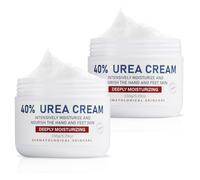OUKEYA Crème d'Uree 40%, Crème Pieds Très Secs et Abîmés, Réparatrice Hydratante pour Crevasses Mains, Crème Gerçures Engelures, Soins Intenses Mains et Pieds, Nourrissante Crème Corps(150g(Lot de 2))