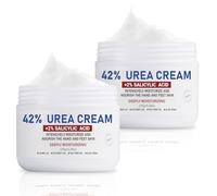 OUKEYA Crème d'Uree 42%, Crème Crevassés Pieds, Urea Cream Mains Très Secs Abîmés, Hydratante Baume Pieds Secs, Crème Réparatrice Intense, Soins des Pieds et Mains, Pack de 2