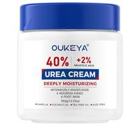 OUKEYA Crème d'Urée Nouvelle Formule, 40% Urée, Crème Pieds et Mains pour Talons Crevassés et Peau Sèche, Hydratante Réparatrice, Soin Anti-Callosités, 350g