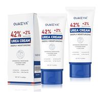 OUKEYA Crème Intensive Pieds & Mains 42% Urée, Anti-Crevasse, Peaux Très Sèches et Abîmées, Hydratant et Réparateur, Adoucit les Callosités, Soin Nourrissant, Tube 2 x 85g