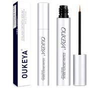 OUKEYA Sérum Cils Croissance Sans Hormones 2 x 5 ml, Sérum Pousse Cils avec Extraits Végétaux & Complexe de Peptides, Lash Sérum Plus Longs et Volumineux, Vegan, Non Testé sur les Animaux