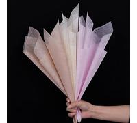 OUKEYI 145 feuilles de papier d'emballage en coton coréen de papier d'emballage floral non tissé, imperméable, plissé, amovible, pour bouquet de fleurs, fournitures de magasin de fleurs, papier