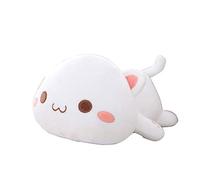 OUKEYI Adorable chaton en peluche pour chat - Oreiller câlin - Animaux en peluche - Blanc 12