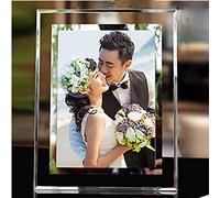 OUKEYI Cadre photo en verre de 20,3 x 25,4 cm avec bord miroir - Cadre photo de 20,3 x 25,4 cm avec façade en verre pour affiches, certificats, dessins, illustrations