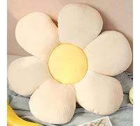 OUKEYI Coussin de sol en forme de marguerite, joli coussin de chaise, coussin surdimensionné, décoration de maison, enfant, fille, femme, cadeau (marguerite blanche