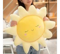 OUKEYI Coussin de soleil doux en peluche pour décoration d'intérieur, cadeau pour enfants, jouet en forme de soleil, chaise de canapé, coussin de voiture (45 cm)