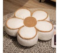 OUKEYI Coussin décoratif en peluche pour chambre à coucher, canapé, chaise - 40 cm (blanc)