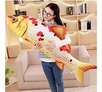 OUKEYI Coussin doux en forme de poisson - 90 cm - Jouet en peluche pour décoration de la maison - Jouet animal en peluche