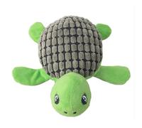 OUKEYI Jouet couineur en peluche tortue de mer pour chien - Jouet interactif à mâcher, durable, sans rembourrage, pour petits chiens - Soulage l'anxiété, les dents et les occupe pour chiot