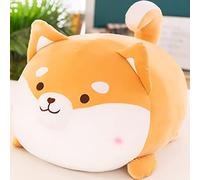 OUKEYI Jouet en peluche en forme de chien Corgi mignon, coussin en peluche doux de dessin animé, cadeau pour fille et garçon (marron, 30 cm)