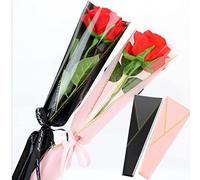 OUKEYI Lot de 100 sacs d'emballage en 2 couleurs pour bouquet de fleuriste, papier d'emballage floral imperméable pour la fête des mères, Noël, la Saint-Valentin, 45 x 12 x 4 cm