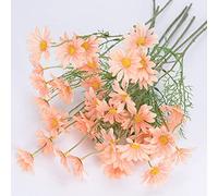 OUKEYI Lot de 12 Bouquets de Fleurs artificielles en Soie résistantes aux UV avec tiges, arbustes de Verdure, Arrangements de Plantes pour la Maison, Le Jardin, pour la décoration (Champagne)
