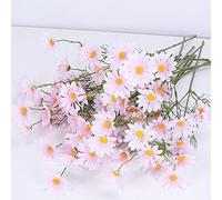 OUKEYI Lot de 12 Bouquets de Fleurs artificielles en Soie résistantes aux UV avec tiges, arbustes de Verdure, Arrangements de Plantes pour la Maison, Le Jardin, pour la décoration (Rose)