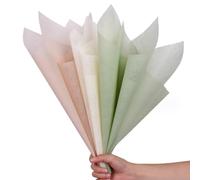 OUKEYI Lot de 145 feuilles de papier d'emballage en coton coréen, imperméable et plissé pour bouquets et emballage cadeau