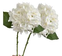 OUKEYI Lot de 2 fleurs d'hortensia artificielles réalistes à longue tige en soie - 60 cm - Grand bouquet de fleurs d'hortensia artificielles au toucher réaliste pour la maison, un mariage, un centre