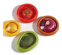 OUKEYI Lot de 4 boîtes de rangement réutilisables en silicone pour fruits et légumes