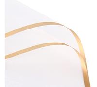 OUKEYI Lot de 40 feuilles de papier cadeau imperméable et translucide pour bouquets de fleuristes - Pour mariage, loisirs créatifs, cadeau - 58 x 58 cm (blanc)