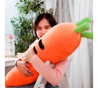 OUKEYI Oreiller câlin en forme de carotte 60 cm, jouet en peluche mignon en forme de carotte en peluche pour enfants filles, Orange