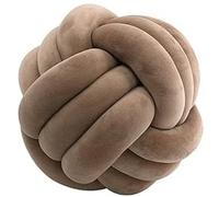 OUKEYI Oreillers ronds en forme de nœud doux de 25 cm, coussin décoratif en peluche pour la maison, la chambre à coucher, le canapé, le lit, le sol (café)