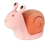 OUKEYI Poupée escargot mignonne en peluche de 37 cm pour enfants, cadeau d'anniversaire pour enfants, poupée oreiller en forme d'escargot (rose)
