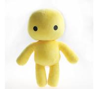 OUKEYI Wobbly Life Coussin en peluche, personnage de jeu, homme jaune et figurine pour décoration d'intérieur pour les fans de jeu (jaune)