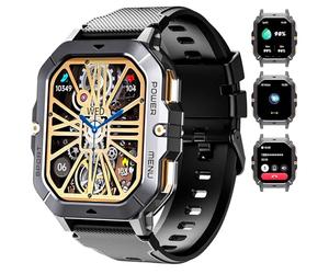 OUKITEL BT101 Montre Connectée Homme 2.02" AMOLED Montre Connectée Tendance avec Appel Bluetooth Smartwatch 5ATM Étanche 410mAh 120+ Modes Sportifs