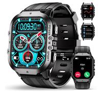 OUKITEL BT20 Montre Connectée Homme,1.96" HD Smartwatch avec Appel Bluetooth,100+ Mode Sport Moniteur Sommeil/Fréquence Cardiaque/Podomètre,Étanche 5ATM, Montre Connectée pour Android iOS