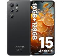 OUKITEL C1 Smartphone Pas Cher Android 15, 16(4+12)Go +128Go(TF 1TB) Telephone Portable Pas Cher, 6.52" HD+ Écran, 5150mAh Telephone, 13MP+5MP Téléphone Gaming, Triple 4G SIM/GPS/Fingerprint/OTG/3.5mm