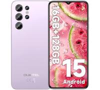 OUKITEL C1 Smartphone Pas Cher Android 15, 16(4+12)Go +128Go(TF 1TB) Telephone Portable Pas Cher, 6.52" HD+ Écran, 5150mAh Telephone, 13MP+5MP Téléphone Gaming, Triple 4G SIM/GPS/Fingerprint/OTG/3.5mm