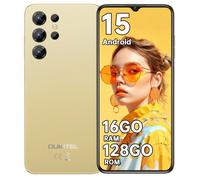 OUKITEL C1 Telephone Portable Pas Cher 16(4+12)+128Go,5150mAh,6.52 Pouces,Android 15 Smartphone 4G ,13MP,Fingerprint/OTG/GPS,Or