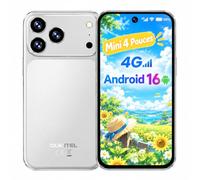 OUKITEL C17 Mini smartphone sans contrat, petit téléphone portable 4" avec Android 16, seulement 108 g, jusqu'à 12 Go de RAM + 64 Go/1 To, Octa-Core, double SIM 4G, appareil photo 13 MP, GPS, Wi-Fi