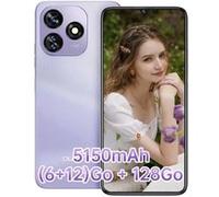 OUKITEL C51 Smartphone 6.8 pouces 18GO(6+12) 128GO Octa Core Android 13 Dual sim 4G 5150mAh-VIOLET Violet G