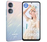 OUKITEL C58 Téléphone Portable Android 14, 16Go+128Go/TF 1To Smartphone Pas Cher, Écran 6.67" HD/90Hz, Batterie 5150mAh Smartphone débloqué 13MP+5MP, Double SIM 4G/NFC/Fingerprint/GPS, Bleu