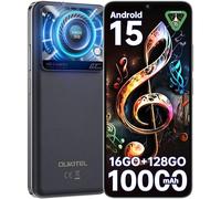 OUKITEL C60 Android 15 Téléphone Portable - 10000mAh 120 Lumens, 16Go + 128Go/TF 1To, HP 110 DB,Écran 6.88 Pouces HD+ 90Hz, Octa Core, 13MP Smartphone Pas Cher Dual SIM 4G,Fingerprint/Face ID/GPS