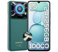 OUKITEL C60 Pro Telephone Portable Android 15-24GO +256GO/1TO, Smartphone Pas Cher 10000mAh/18W, Écran 6.88" HD+ 90Hz, Téléphone Débloqué 110dB Haut-Parleur, 120 Lumens/4G Dual SIM/NFC/GPS,Vert