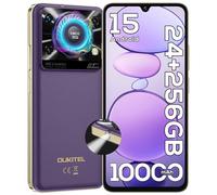 OUKITEL C60 Pro Telephone Portable Android 15-24GO RAM+256GO ROM, Smartphone Pas Cher 10000mAh/18W, Écran 6.88" HD+ 90Hz, Téléphone Gaming 110dB Haut-Parleur, 120 Lumens/4G Dual SIM/NFC/GPS,Violet